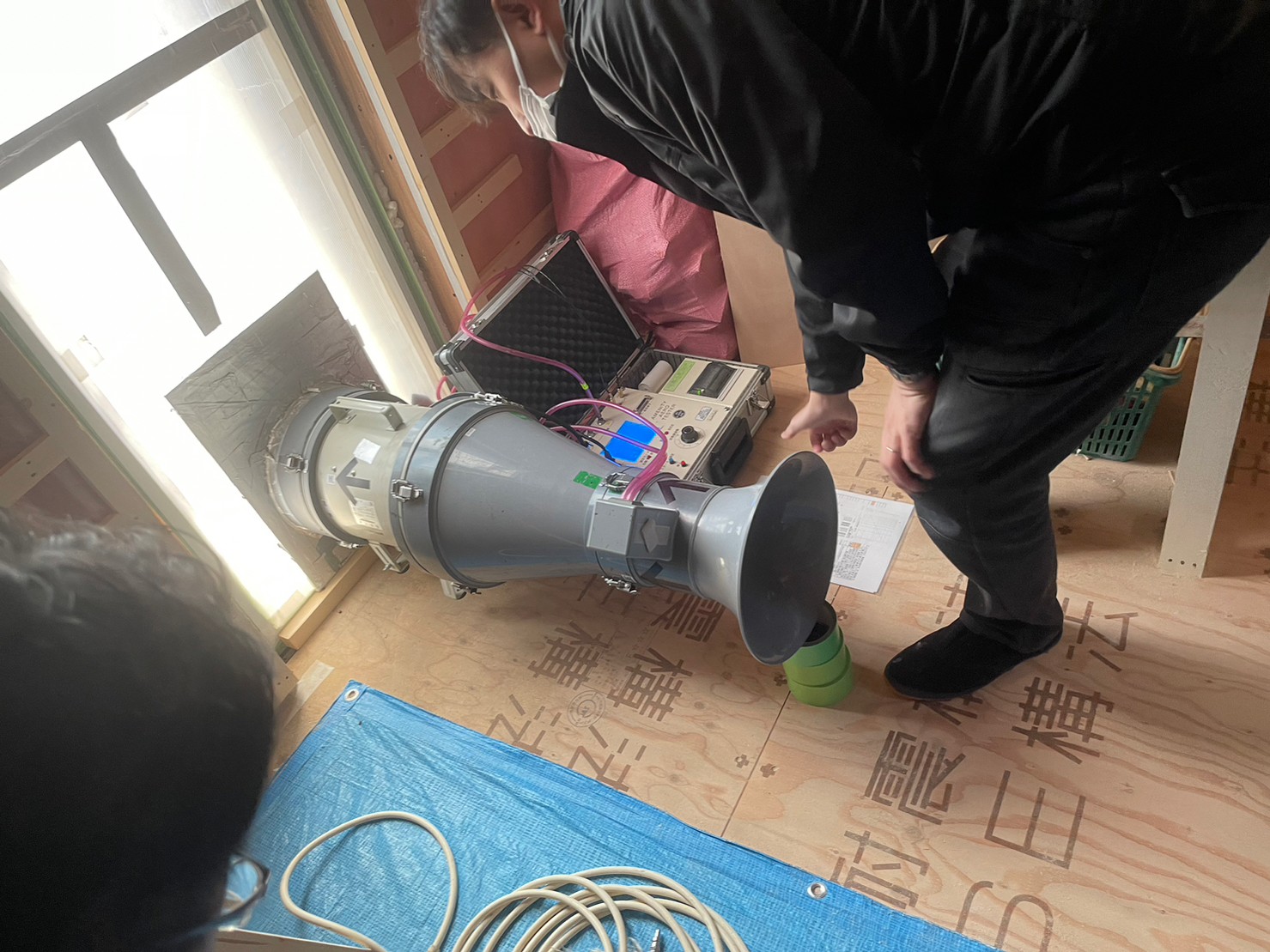 西京区プロジェクト 気密測定